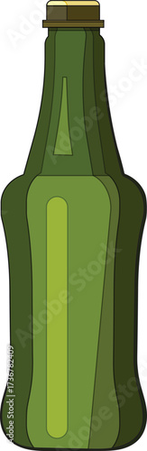 Elegant Green Glass Beverage Container