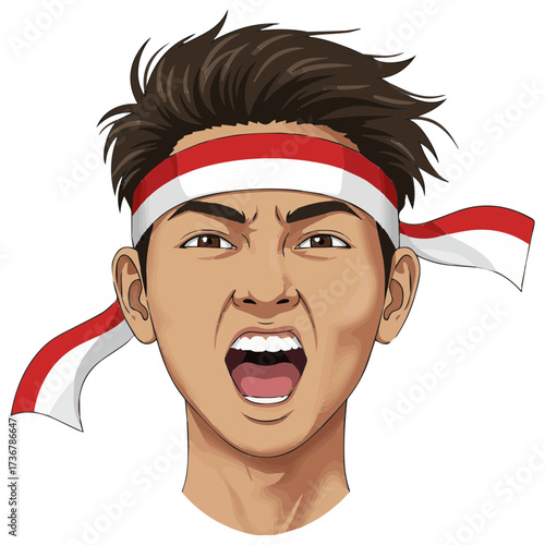 Illustration of Indonesian Man Wea