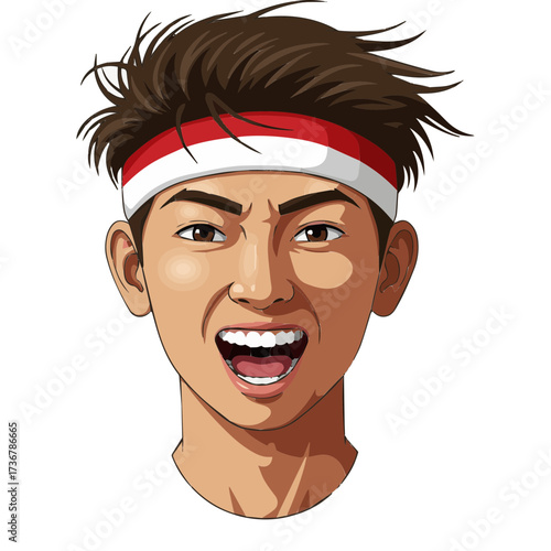 Illustration of Man with Intense 