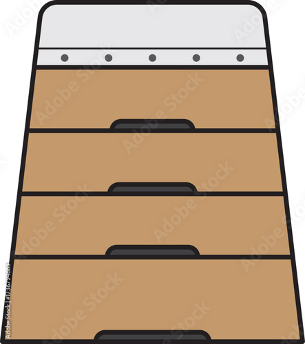 Gymnastic Vaulting Box, a layered wooden box icon.