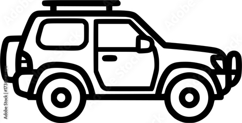 Black silhouette of a recreational vehicle rv camper van for travel and outdoor adventure lifestyle
