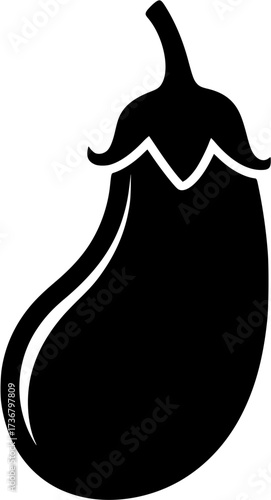 eggplant vector illustration for cooking recipe and healthy food design concept