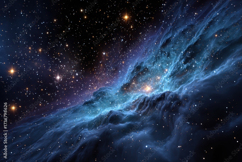 custom made wallpaper toronto digitalVibrant cosmic nebula showcasing radiant stars and swirling clouds of gas in the depths of deep space, creating a breathtaking visual spectacle