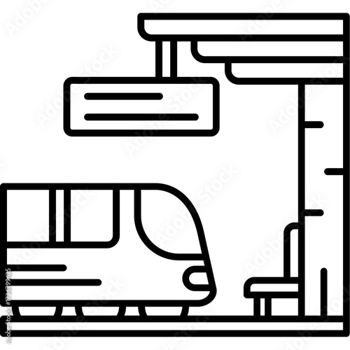 Train station Outline Icon