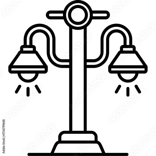 Street lamp Outline Icon