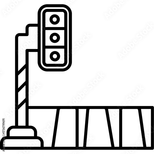 Crosswalk Outline Icon
