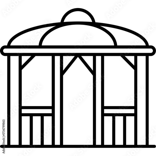 Gazebo Outline Icon