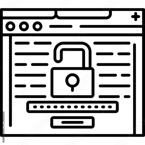 Unlock Outline Icon