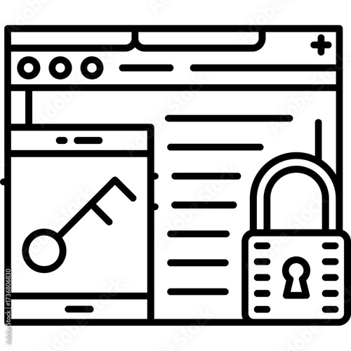 Two Factor Outline Icon