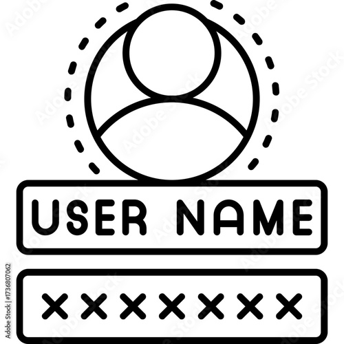 Account Log Outline Icon