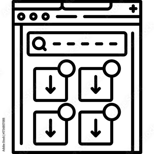 Downloads Outline Icon