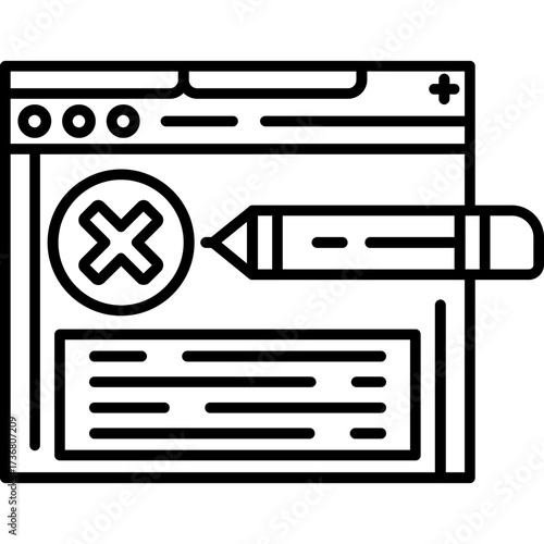 Delete Account Outline Icon