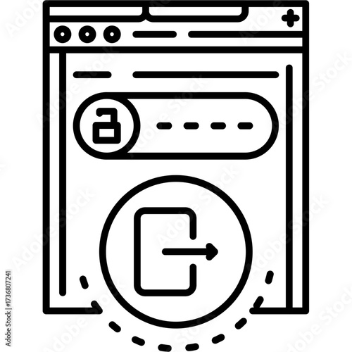 Logout All Sessions Outline Icon