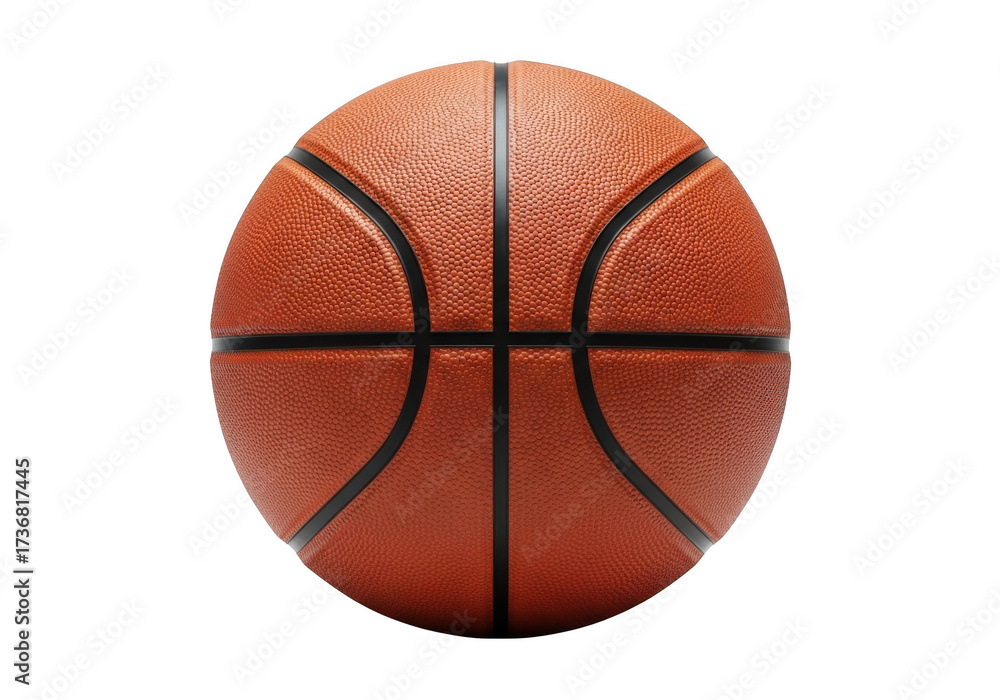 Fototapeta premium A realistic basketball isolated on transparent background