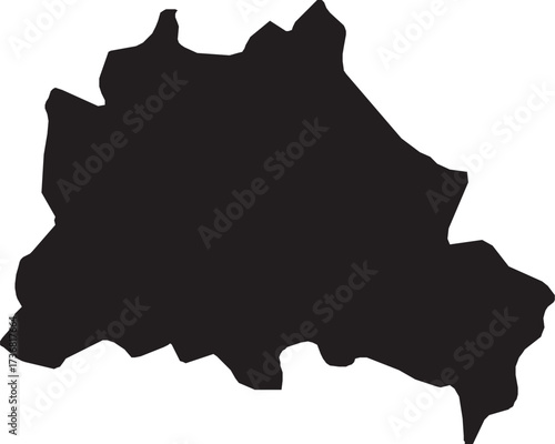Berlin Map Federal State Silhouette