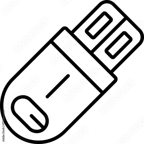 USB flash drive icon vector set design object for web symbol illustration