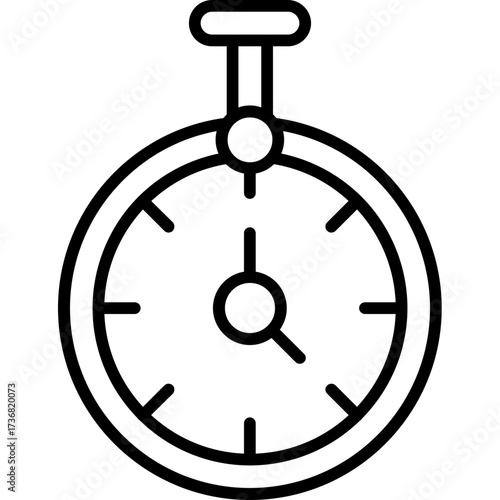Classic sport stopwatch vector illustration icon for measuring speed and accuracy