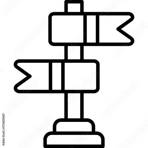 Directional Guidance: A simple yet informative signpost guides the way, its minimalistic design providing clear and concise directional guidance.