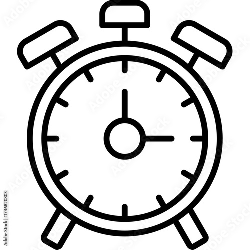 Alarm Clock Icon: A simple yet effective icon of a classic alarm clock, its hands precisely positioned to mark the passage of time. Embodying themes of timeliness, deadlines.