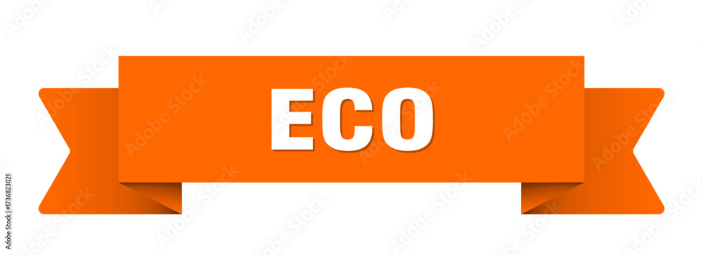 eco ribbon isolated on transparent background. eco ribbon