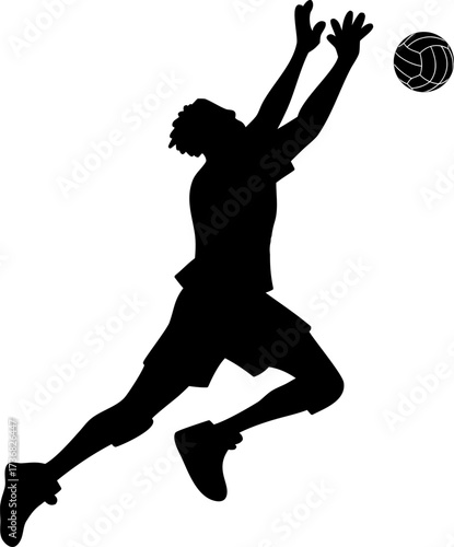 Dynamic silhouette of a basketball player jumping to dunk the ball isolated on white background silhouette