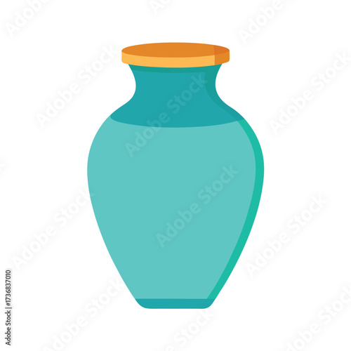 flat color minimalist porcelain vase