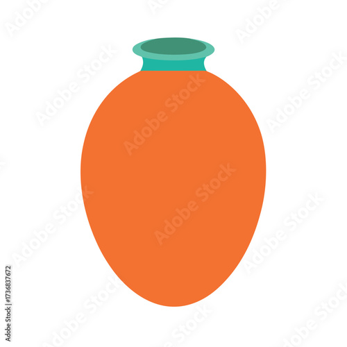 flat color smooth oval porcelain vase