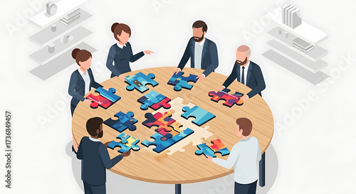 Teamwork and Puzzle Solving Collaborative Strategy for Business Success