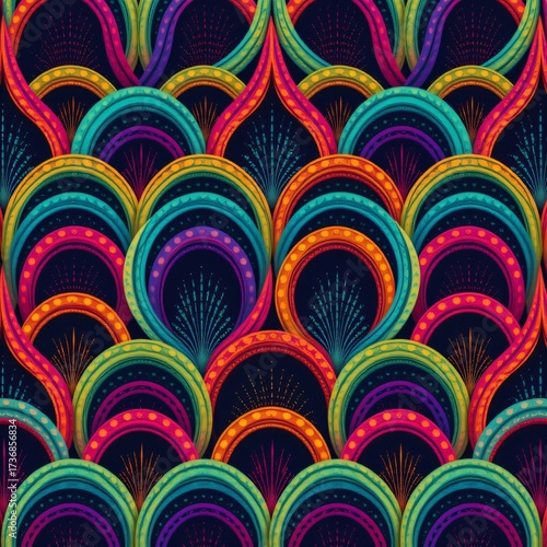 Playful Retro Arc Dot Repeat