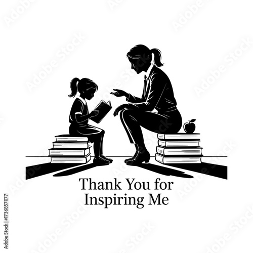 Silhouettes of people or children reading books, Isolated diverse kids with backpacks walking to school, women and children, education concept, learning, knowledge, library scene, study time