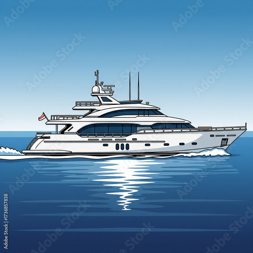 luxury yacht in the sea