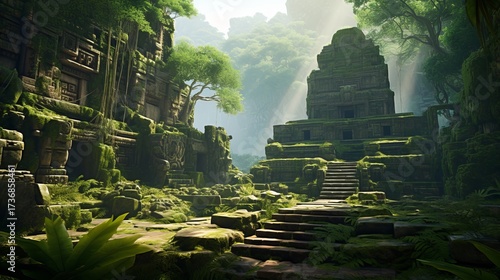 Lost Mayan Temple in the Jungle