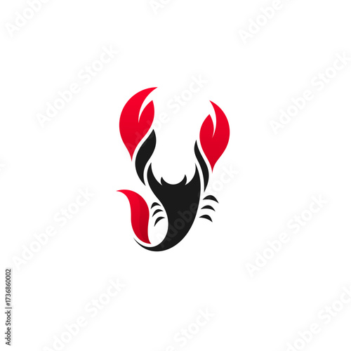 scorpion king logo with deadly sting, wild animal logo