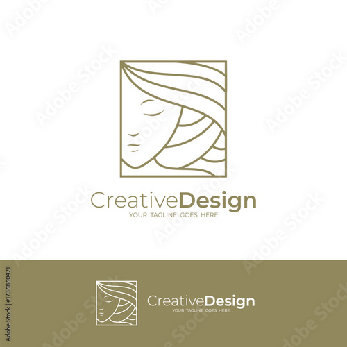 beauty logo of a village girl, trusted beauty place logo