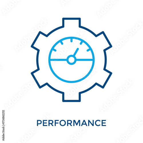 Performance Icon Outline Color Style. Vector Illustration For Graphic Design