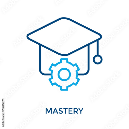 Mastery Icon Outline Color Style. Vector Illustration For Graphic Design