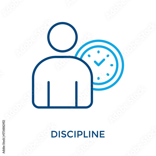 Discipline Icon Outline Color Style. Vector Illustration For Graphic Design