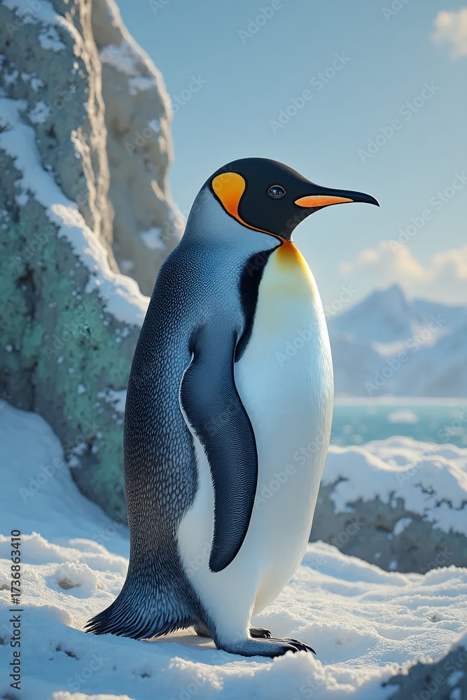 Fototapeta premium king penguin in antarctica