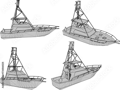 vector sketch illustration silhouette design of cruise ferry ship for world travel