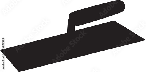 Silhouette Metallic Trowel for Construction Vector Design