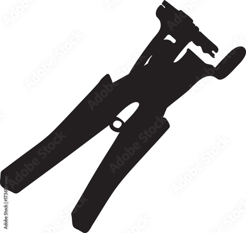 Silhouette Rivet Gun Vector Design