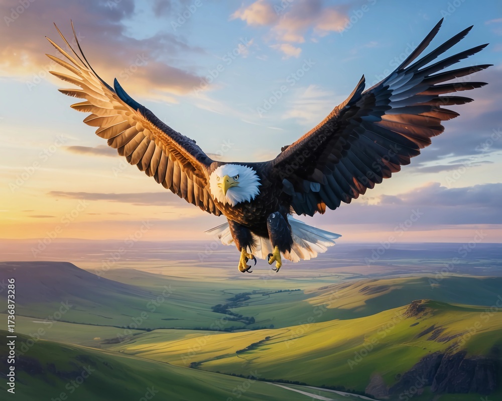 Obraz premium bald eagle in flight
