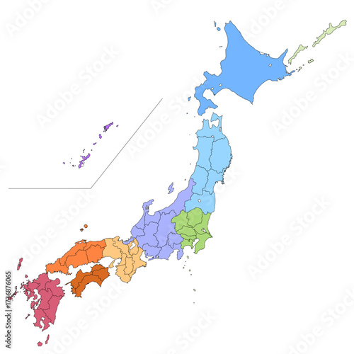 日本地図　文字なし
