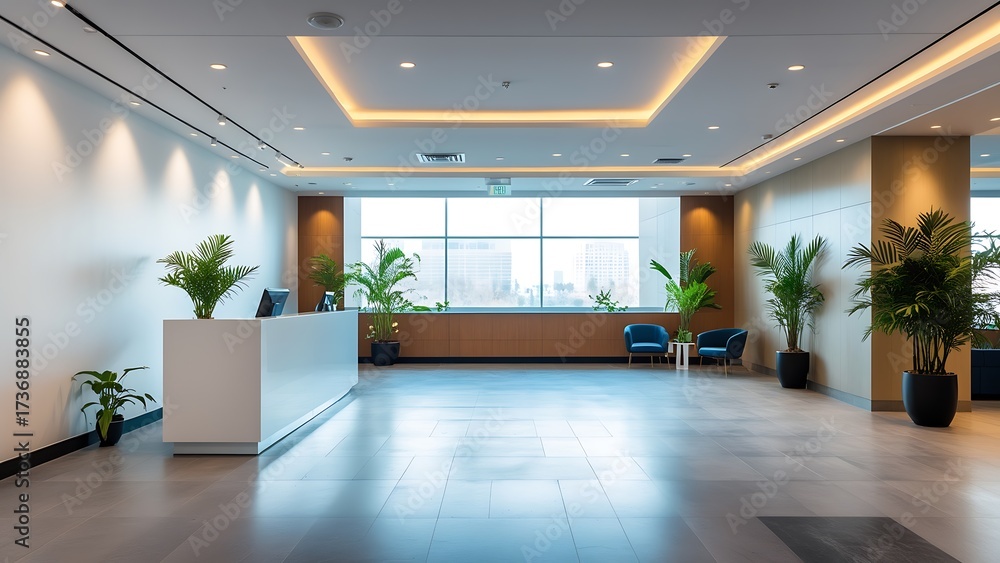 Fototapeta premium Photorealistic Modern Reception Area