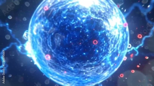Collision of Red and Blue Energy Spheres