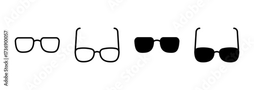 Glasses icon vector. Glasses sign and symbol