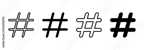 Hashtag icon vector. hashtag sign and symbol