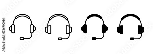 Headphone icon vector. Headvector sign and symbol