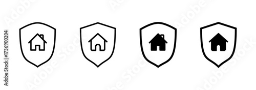 house insurance icon vector. house protection sign and symbol