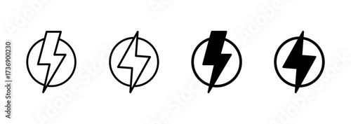 Lightning icon vector. electric sign and symbol. power icon. energy sign